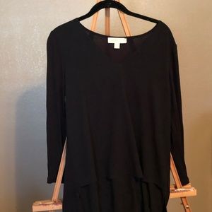 Michael Kors Small Black Top Tunic Sheer Bottom